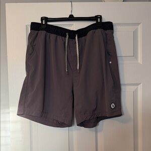 Vuori Men's Kore Charcoal Gray Athletic Shorts